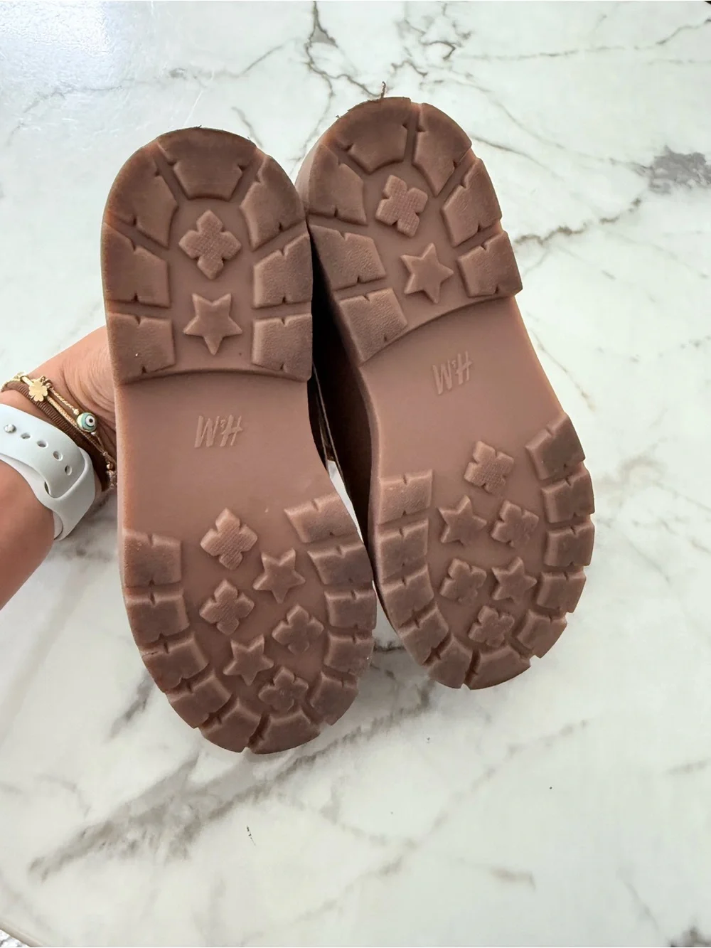 H&M Brown Kids Boat Shoes with Contrast Stitching